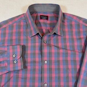 UNTUCKit Mens Slim Fit Wrinkle Free Checkered Plaid Shirt Size XXL‎